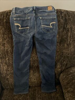 American Eagle Outfitters Skinny Jeans in Dark Blue Denim